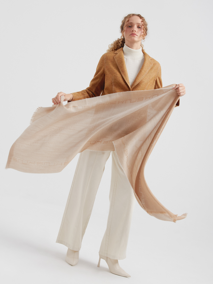 Camel Baby Alpaca Quarry Stole