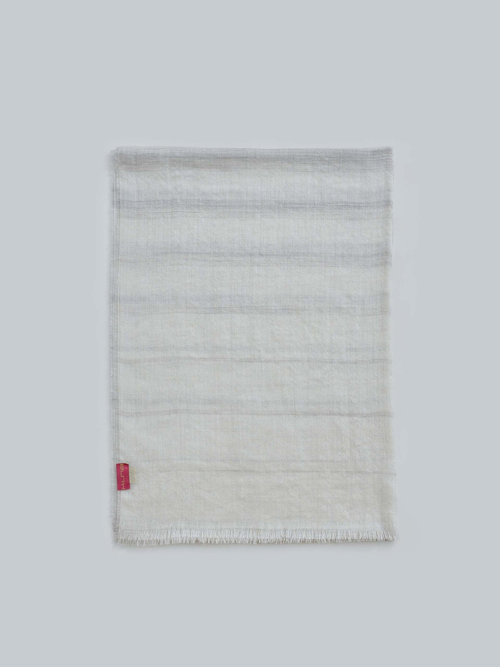 Wallenberg Baby Alpaca Stole Ecru/Grey