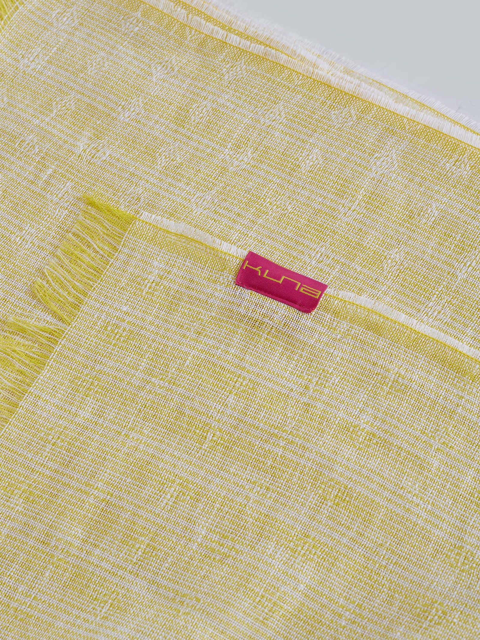 Estola Willkomen De Lino Color Amarillo