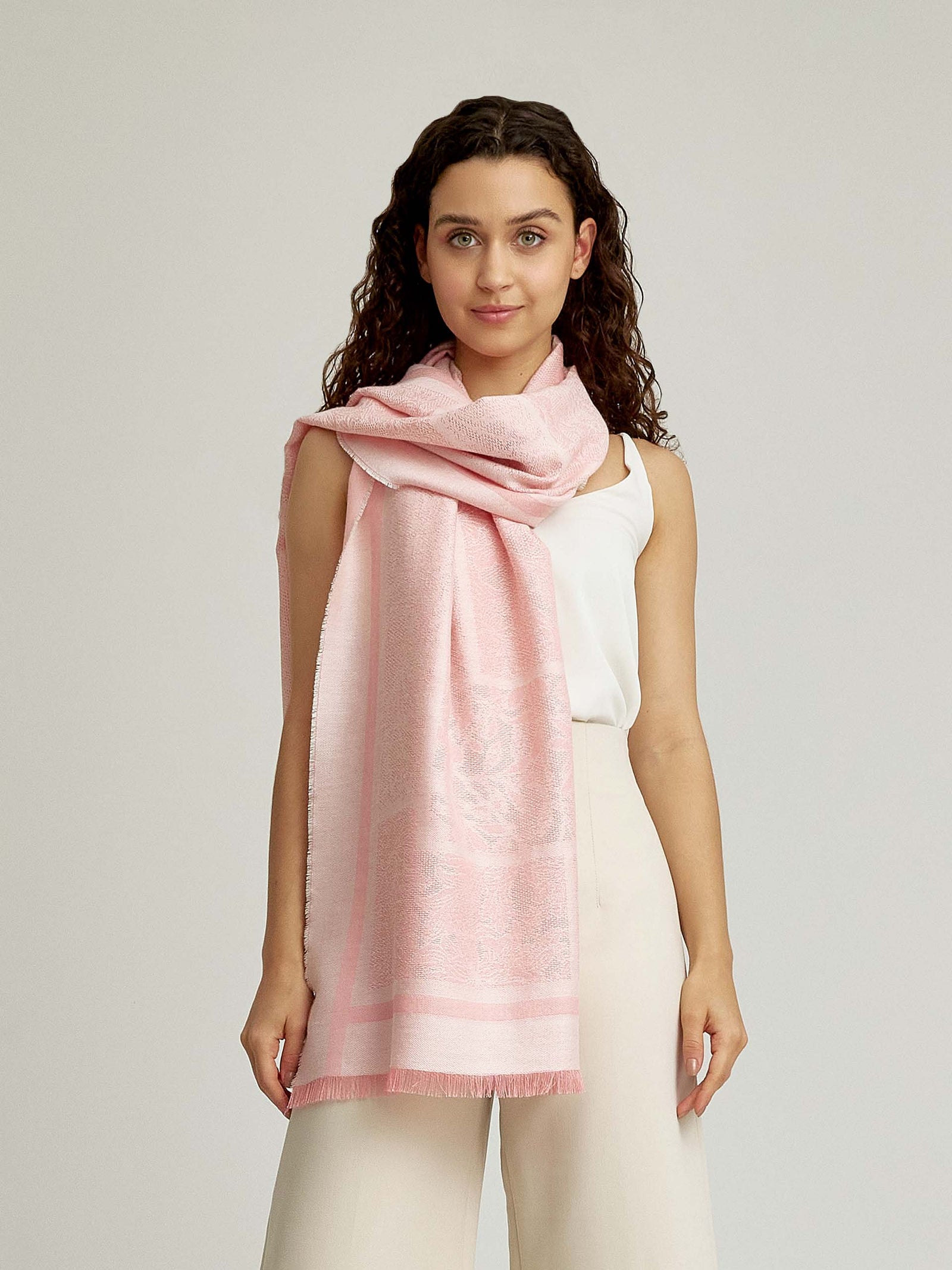 Water Baby Alpaca Stole in Pink