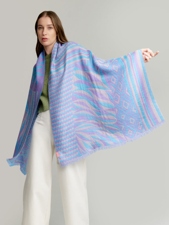 Estola Ysily De Baby Alpaca Color Morado