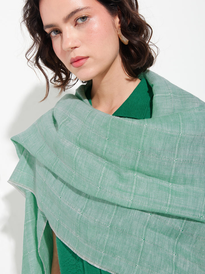 Estola Zoda De Baby Alpaca Color Verde