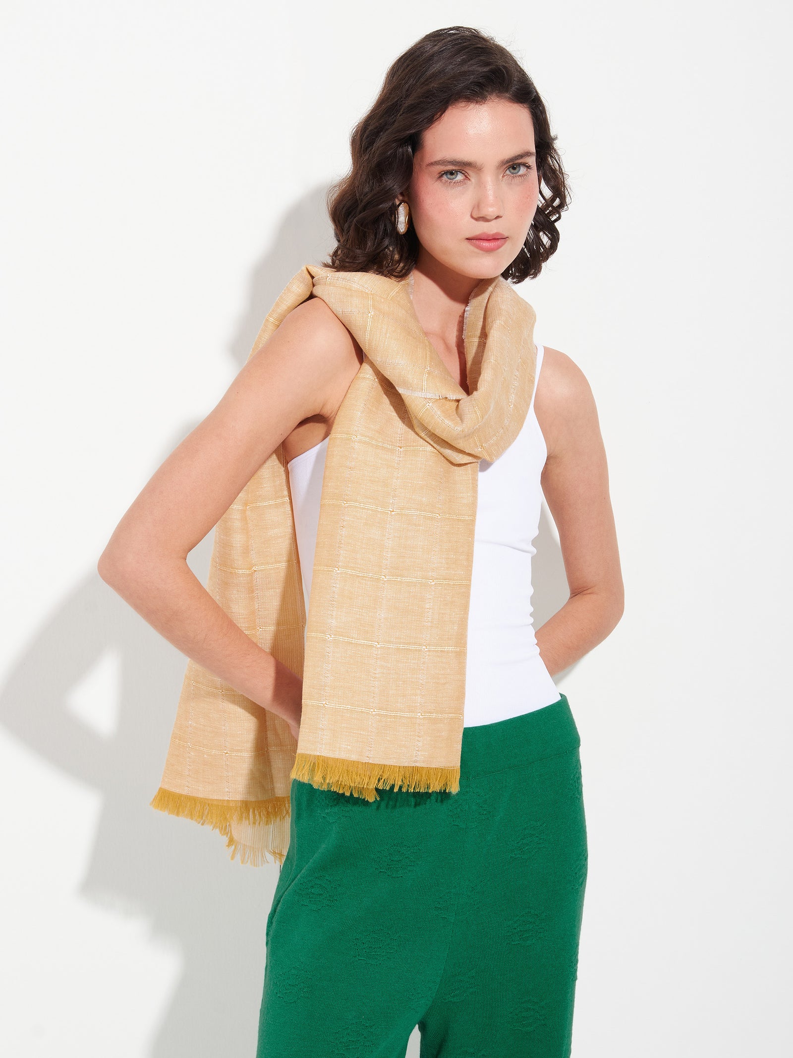 Zoda Baby Alpaca Stole in Yellow