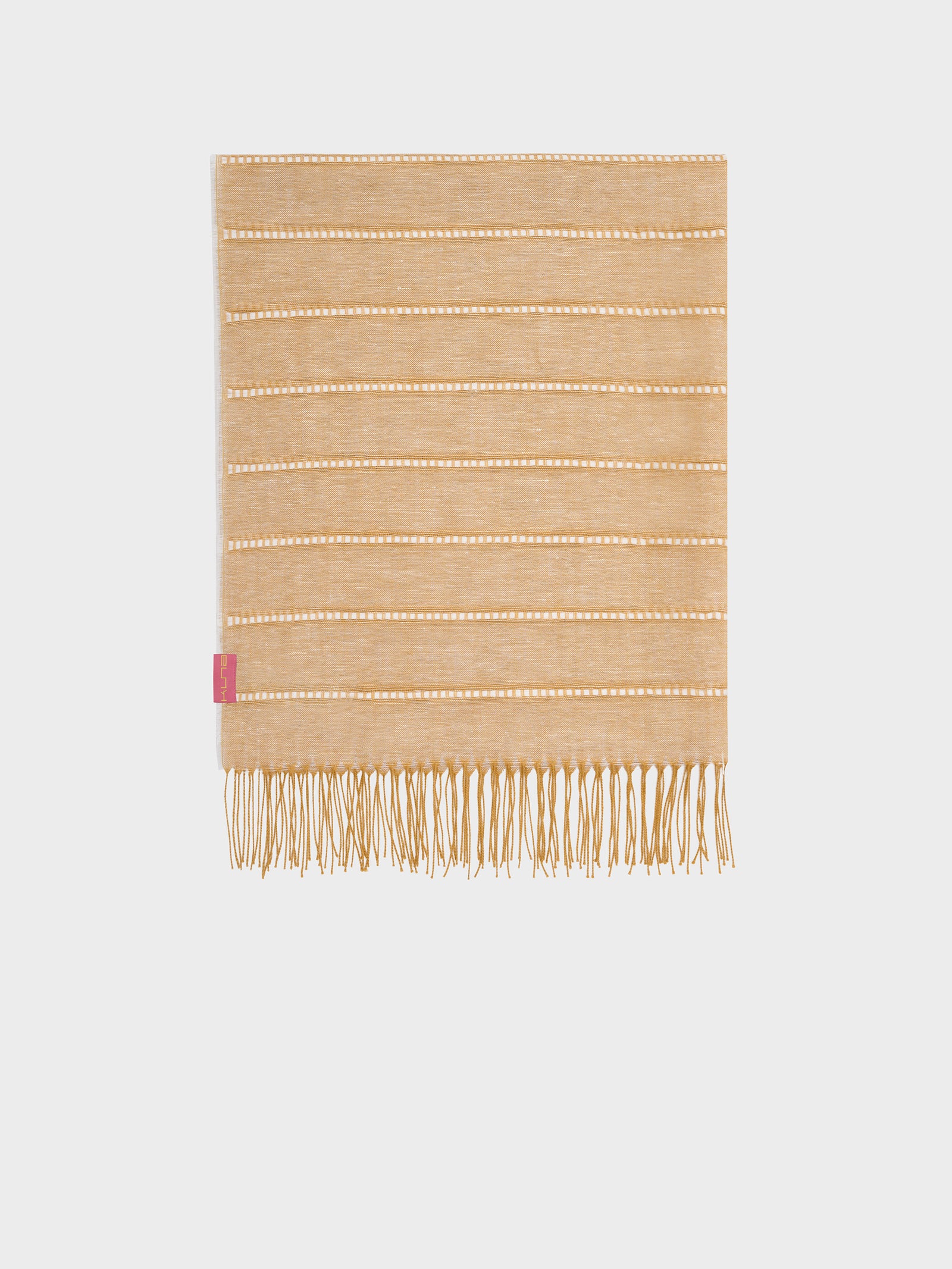 Zabila Yellow Linen Scarf