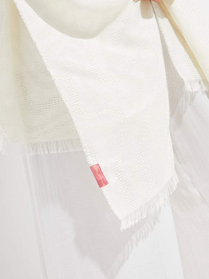 Estola Yxtapa De Baby Alpaca Color Ecru