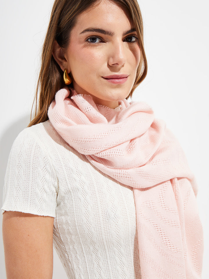Estola Yxtapa De Baby Alpaca Color Rosado