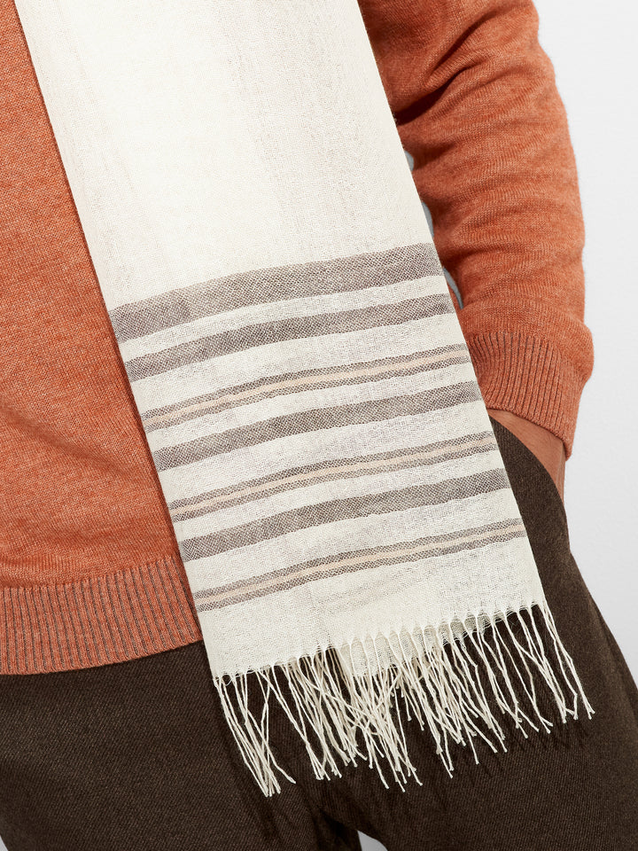 Estola Mao De Baby Alpaca Color Ecru