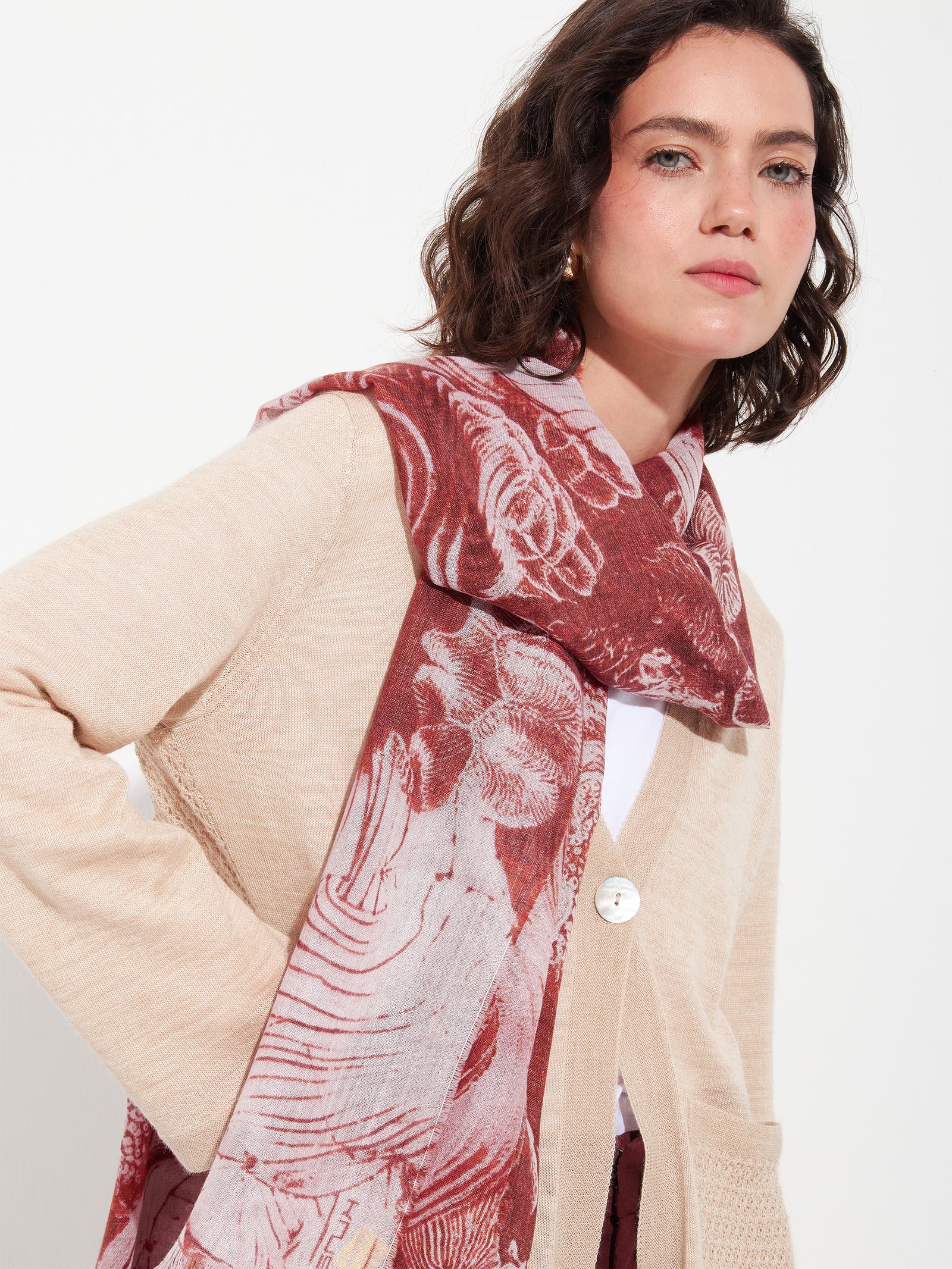 Zanone Baby Alpaca Red Stole