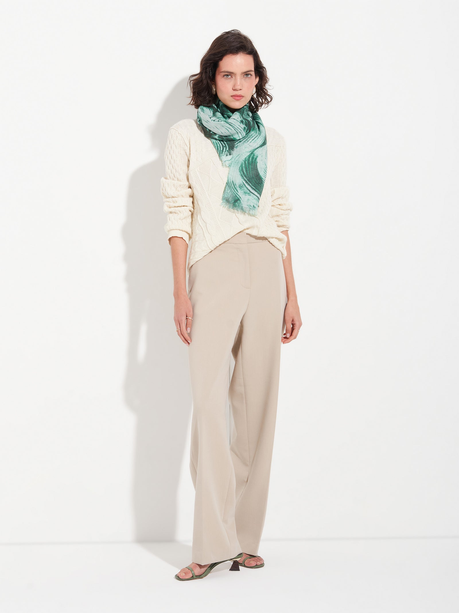 Zanone Baby Alpaca Green Stole