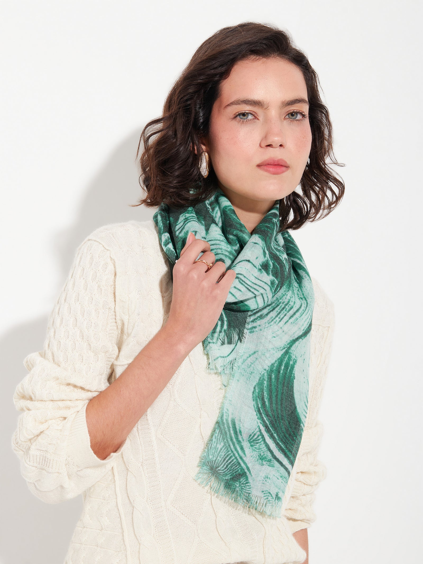 Zanone Baby Alpaca Green Stole
