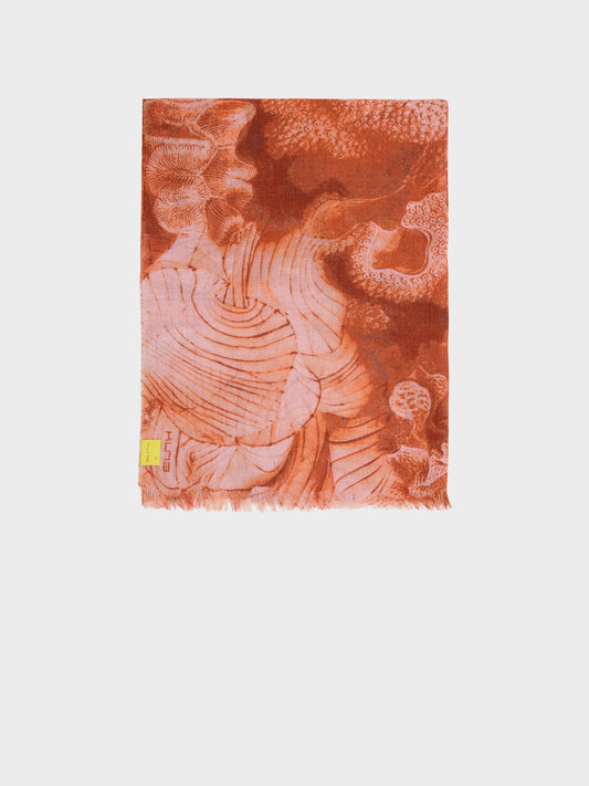 Estola Zanone De Baby Alpaca Color Naranja