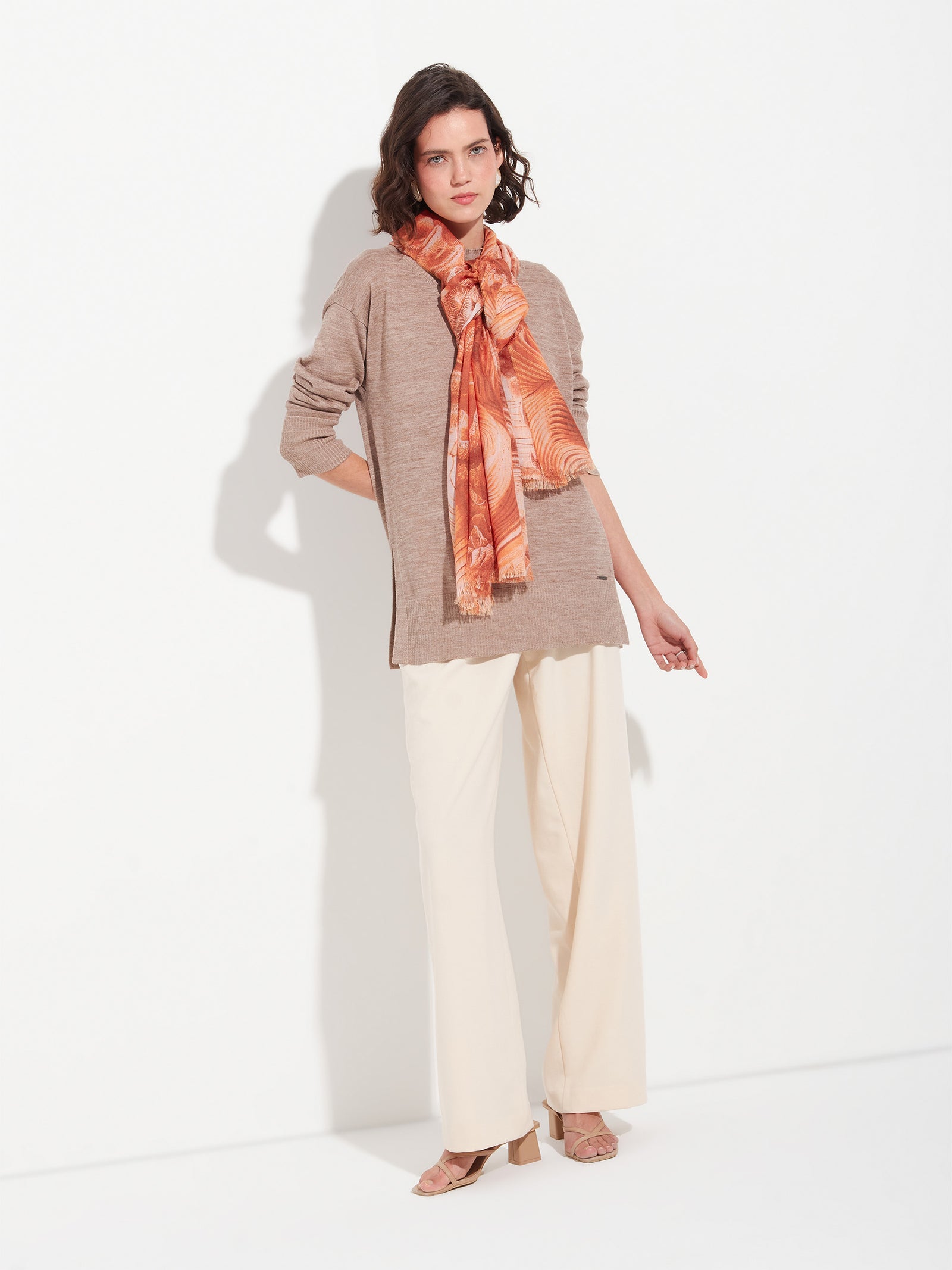 Zanone Baby Alpaca Stole Orange