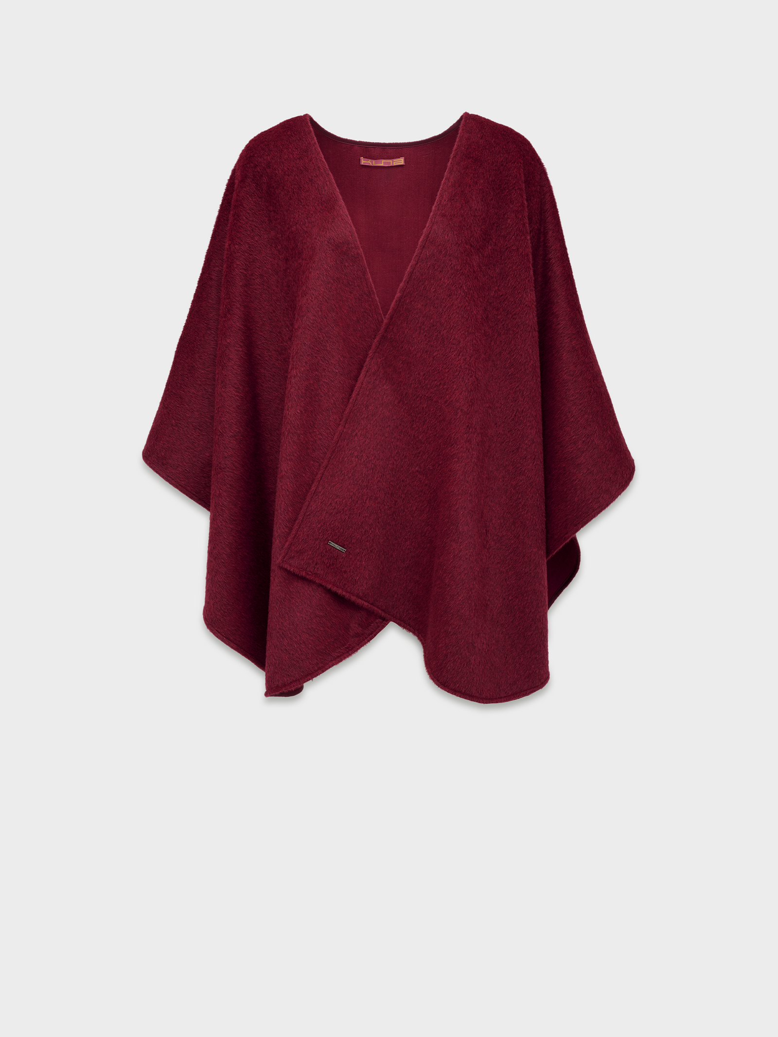 Agile Suri Baby Alpaca Cape in Maroon