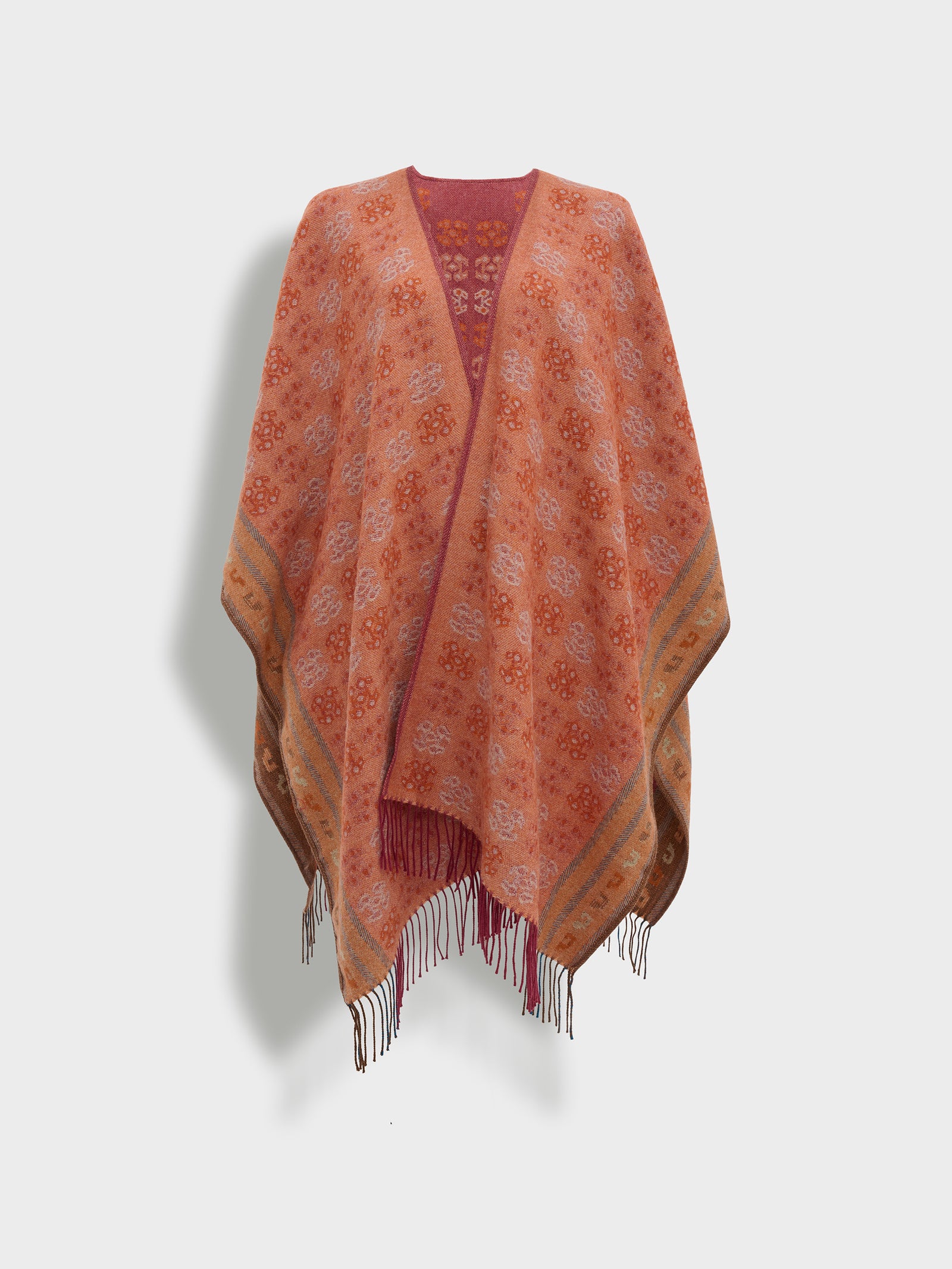 Capa Chancay - 35 De Baby Alpaca Color Naranja