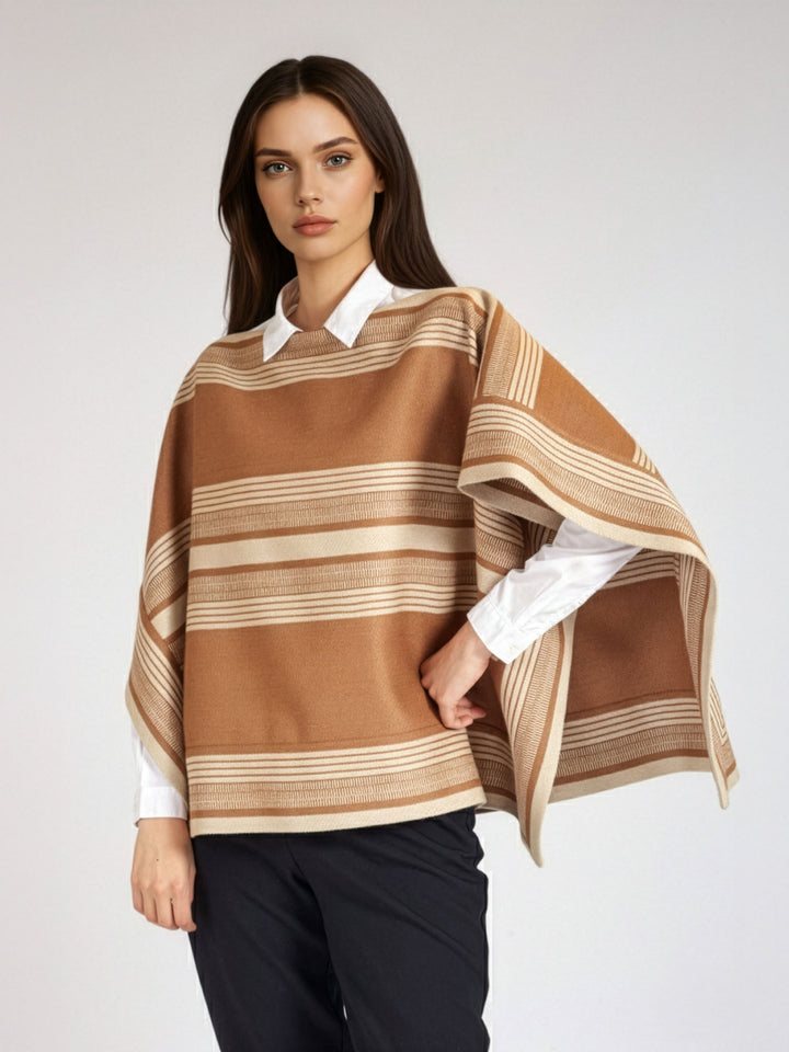 Poncho Chileno De Baby Alpaca Color Beige