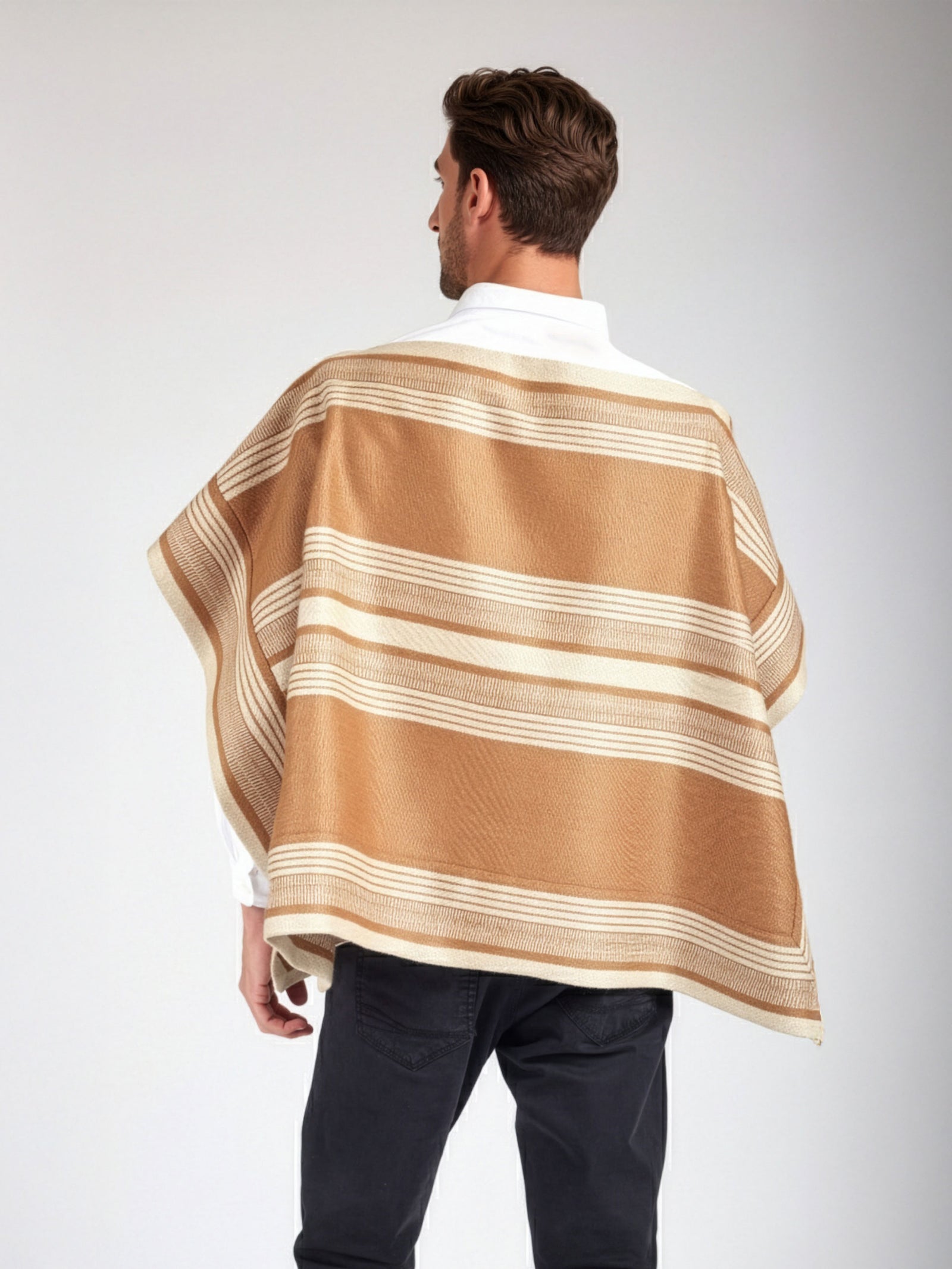 Chilean Baby Alpaca Poncho Beige