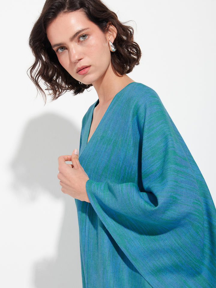 Zareli Baby Alpaca Cape in Green