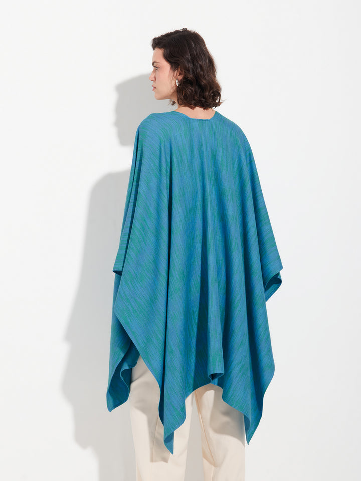 Zareli Baby Alpaca Cape in Green