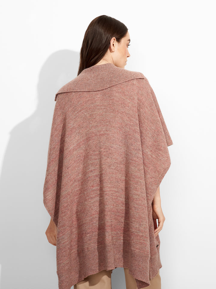 Poncho Zoila De Baby Alpaca Color Rosado