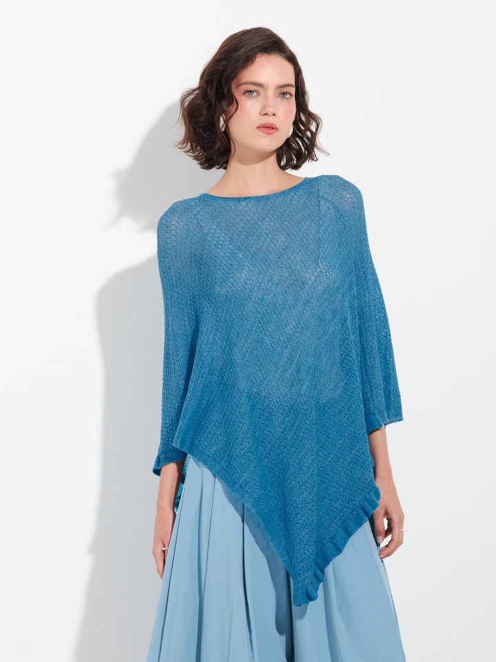 Blue Baby Alpaca Cape