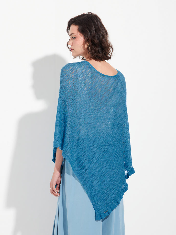 Blue Baby Alpaca Cape