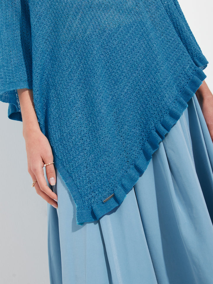 Blue Baby Alpaca Cape