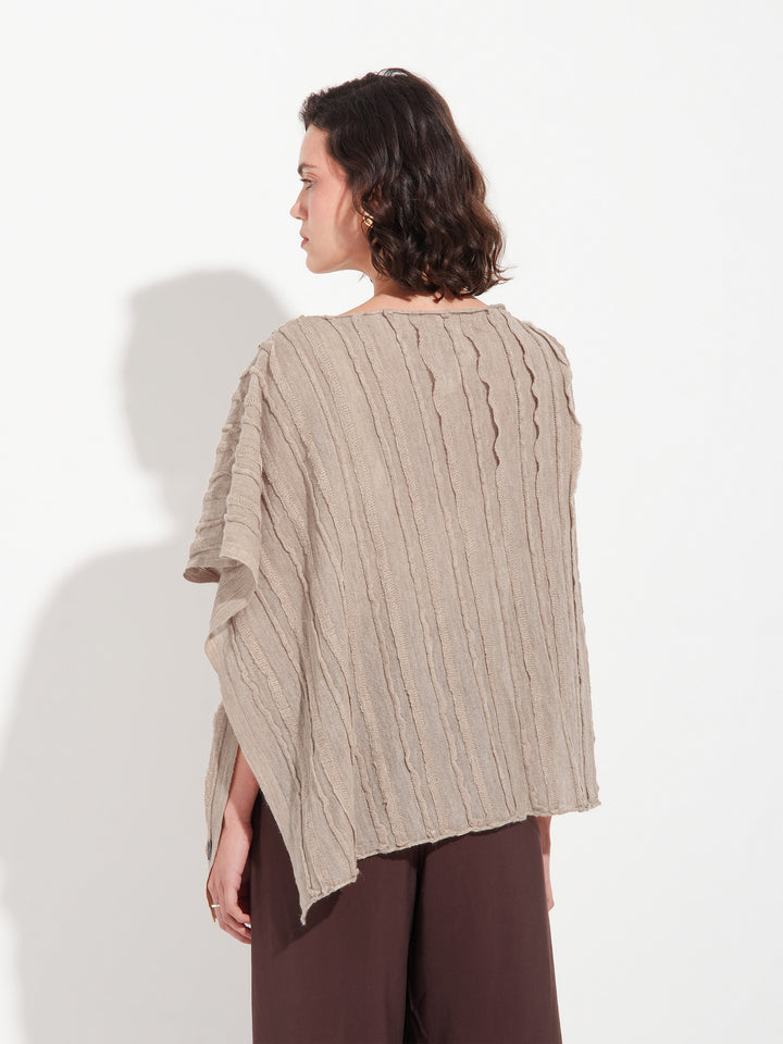 Zarina Baby Alpaca Cape Beige