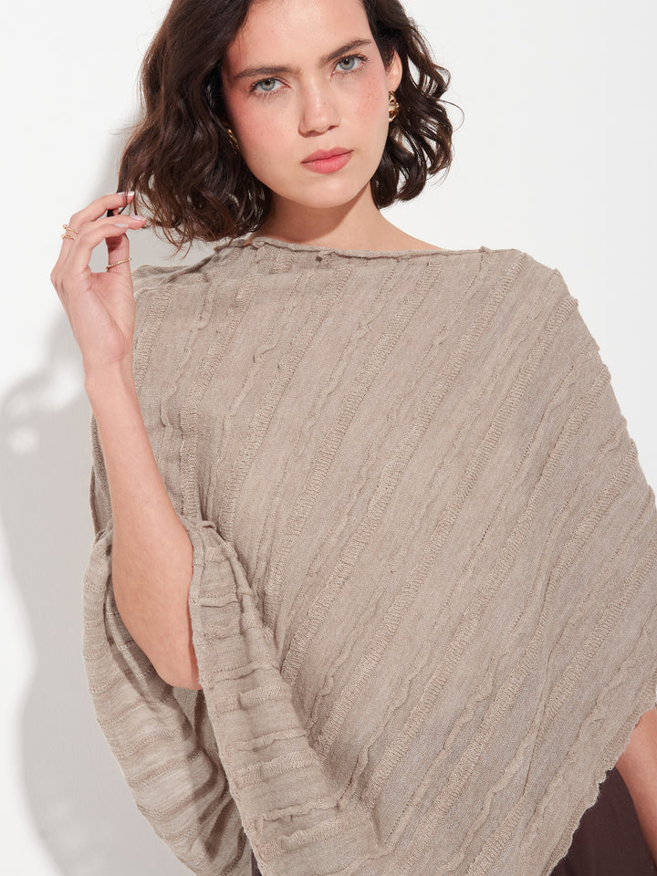 Zarina Baby Alpaca Cape Beige