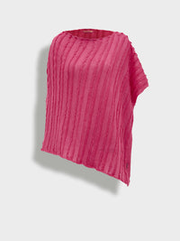 Poncho Zarina De Baby Alpaca Color Fucsia