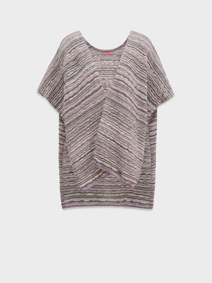 Poncho Corina De Baby Alpaca Color Morado