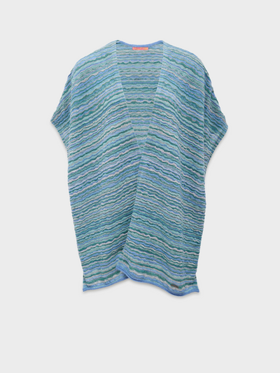 Corina Baby Alpaca Poncho in Sky Blue