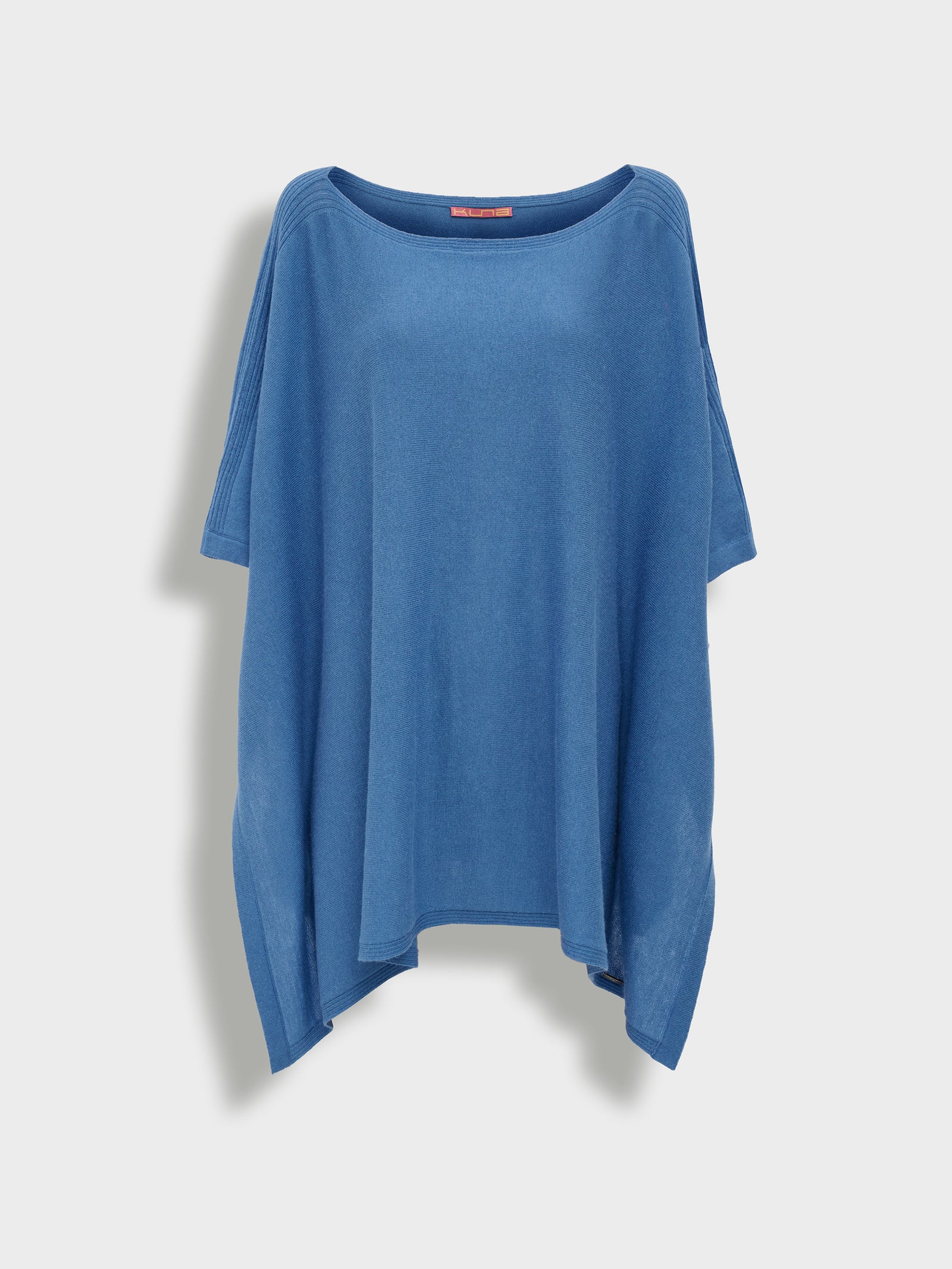Poncho Zarah De Algodón Color Azul