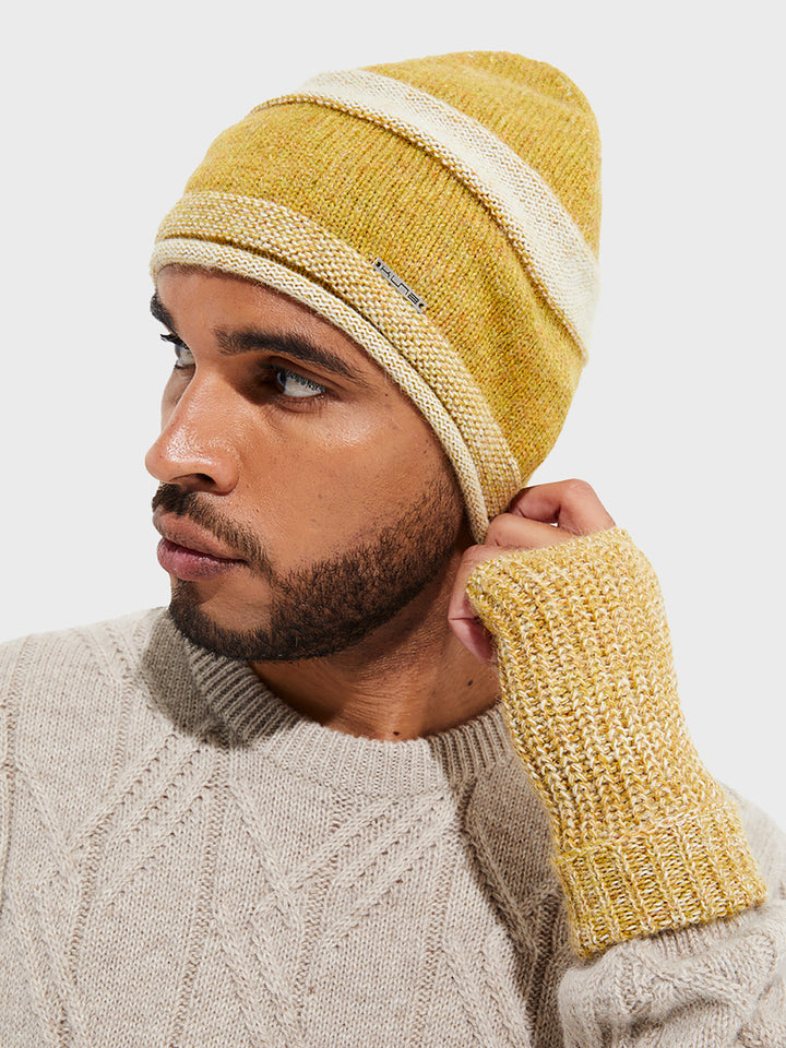 Gorro Ydris De Baby Alpaca Color Amarillo