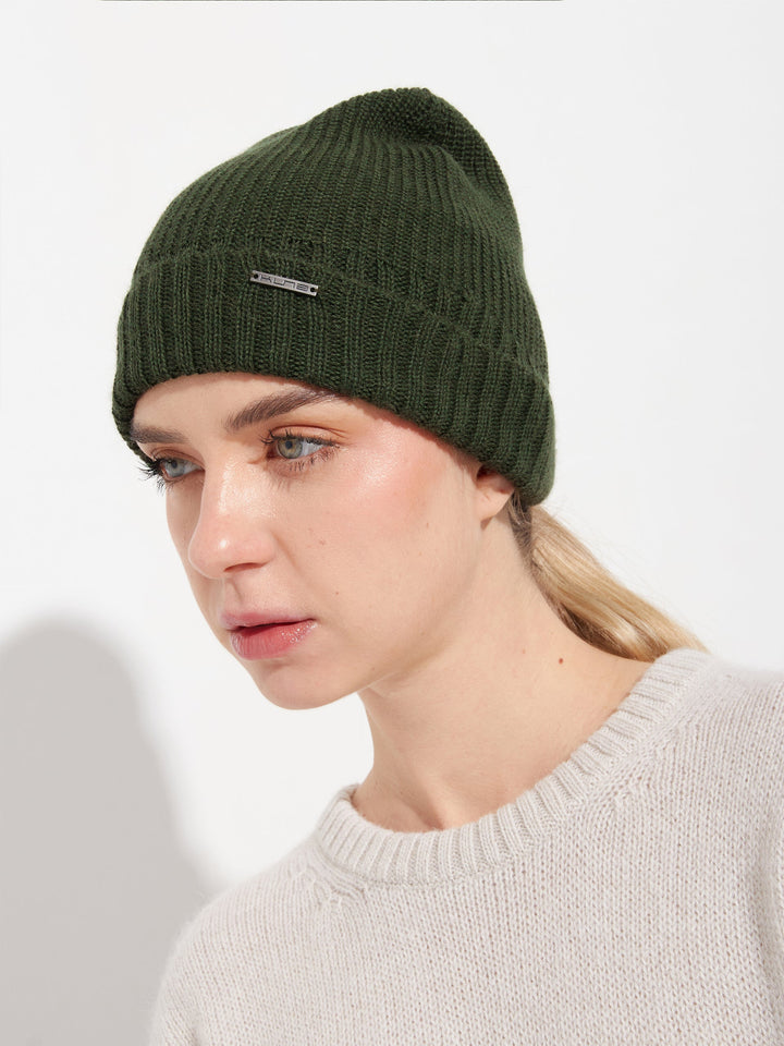 Gorro Apostrofe De Baby Alpaca Color Verde