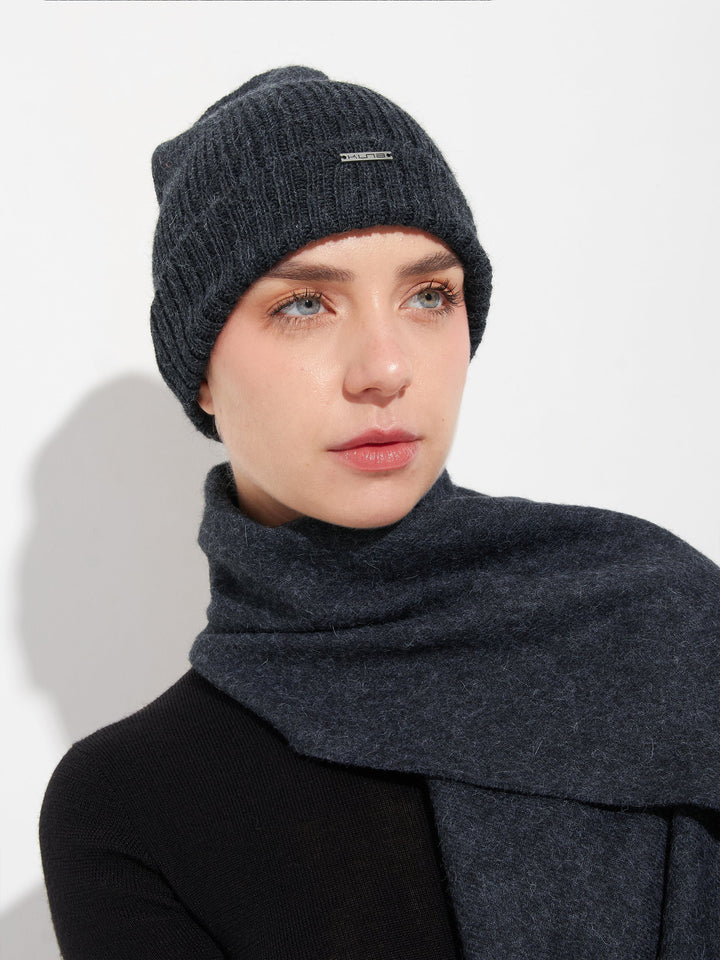 Gorro Apostrofe De Baby Alpaca Color Gris