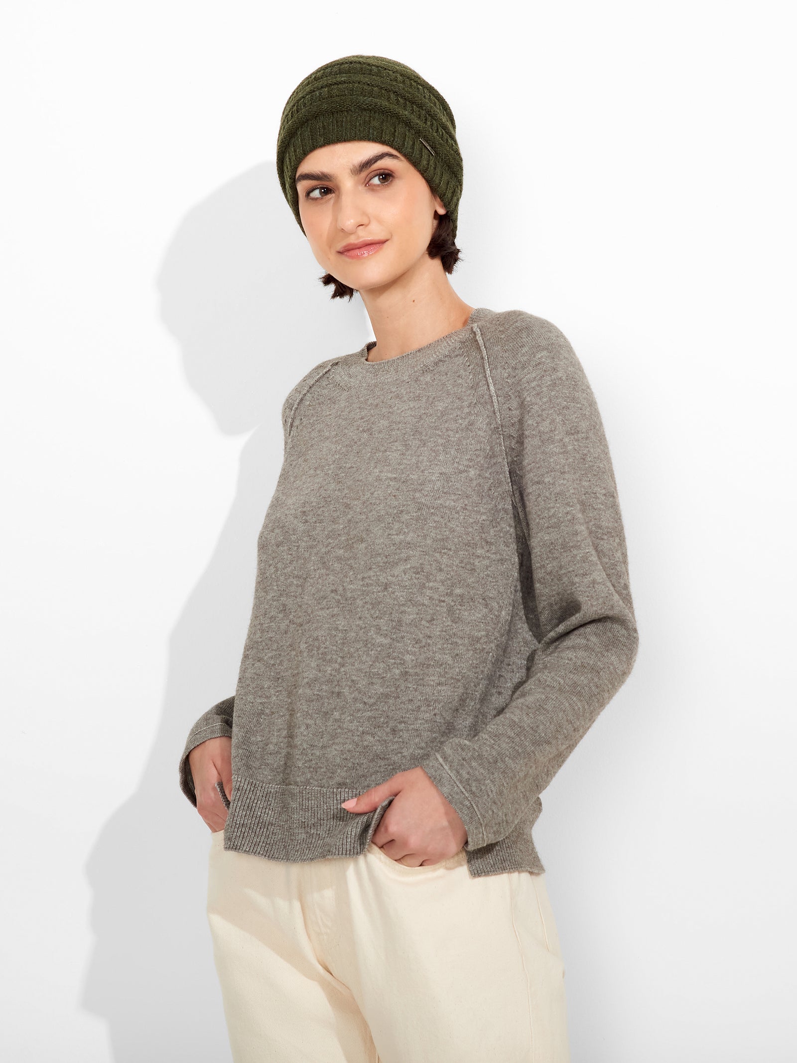 Zada Baby Alpaca Grey Beanie