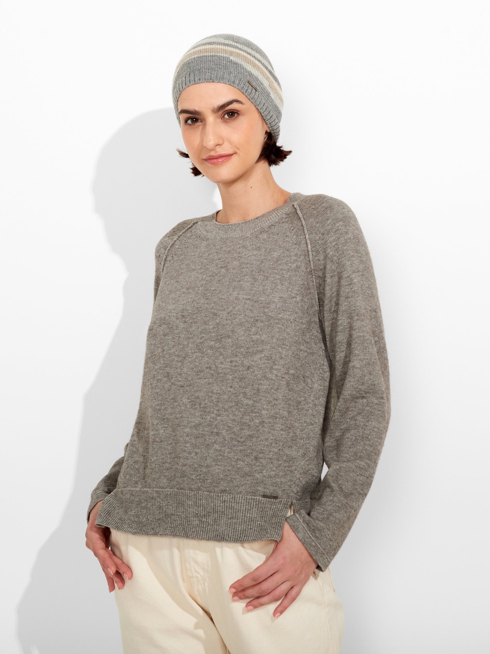 Tsar Beanie in Baby Alpaca Gray