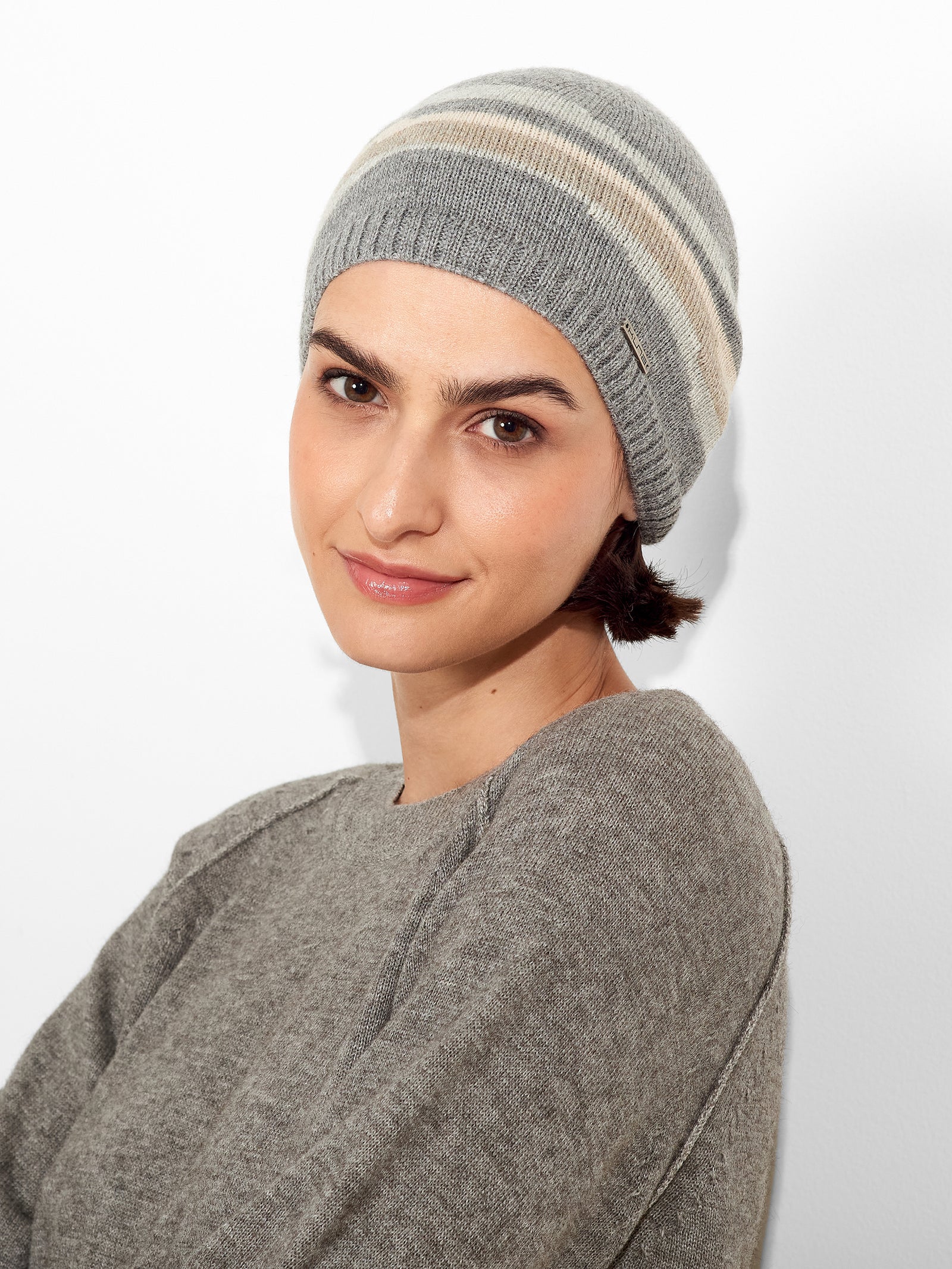 Tsar Beanie in Baby Alpaca Gray
