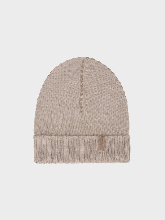Gorro Beanie De Baby Alpaca Color Marron