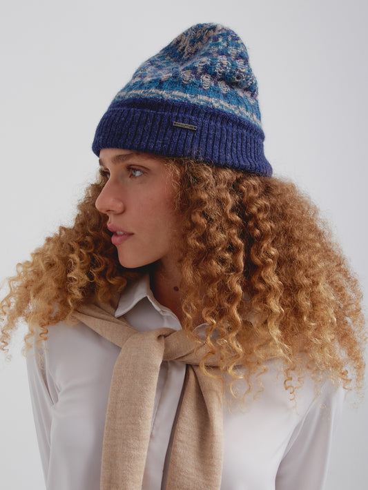 Gorro Calvados De Baby Alpaca Color Azul