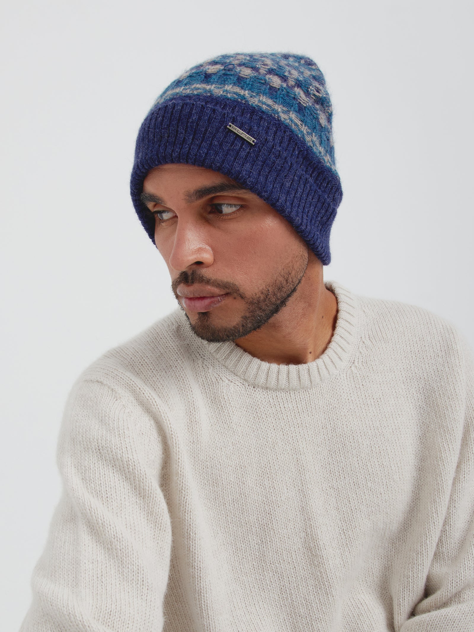 Gorro Calvados De Baby Alpaca Color Azul