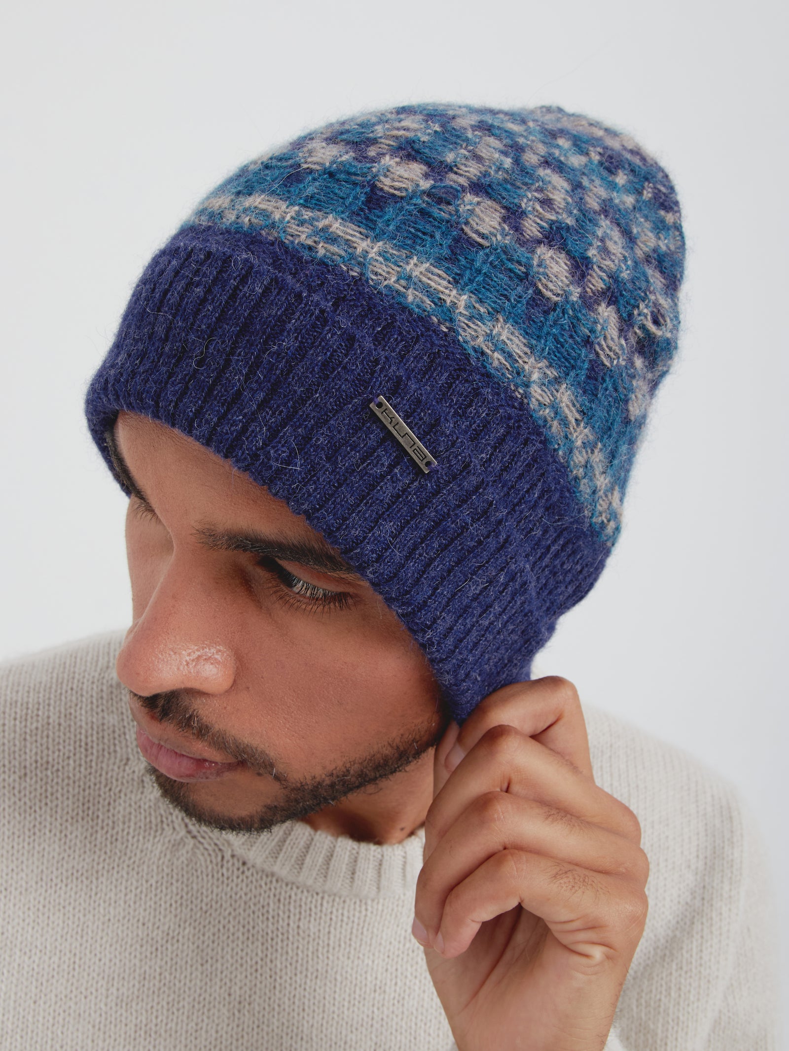 Gorro Calvados De Baby Alpaca Color Azul