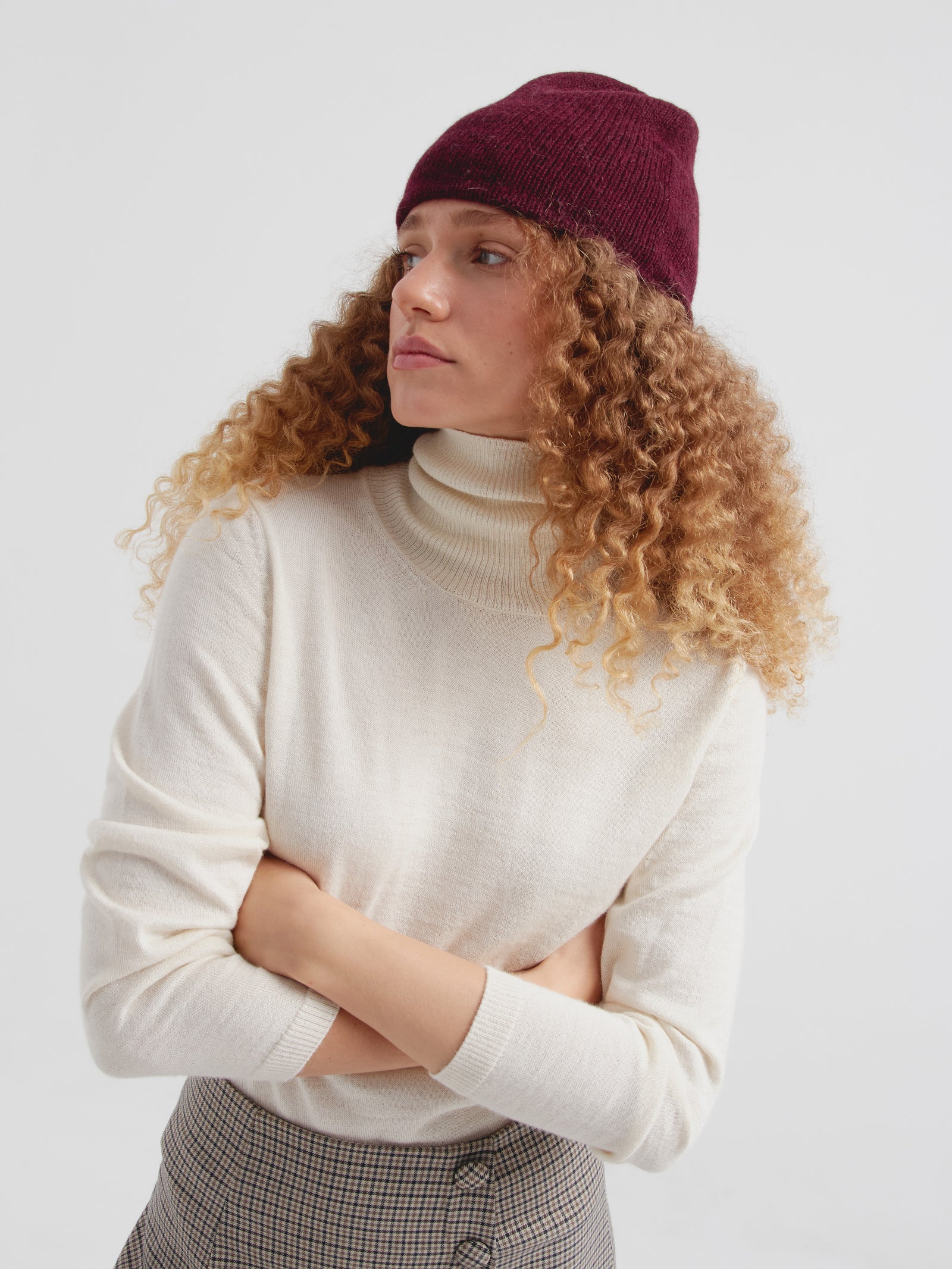 Gorro Choice De Baby Alpaca Color Guinda