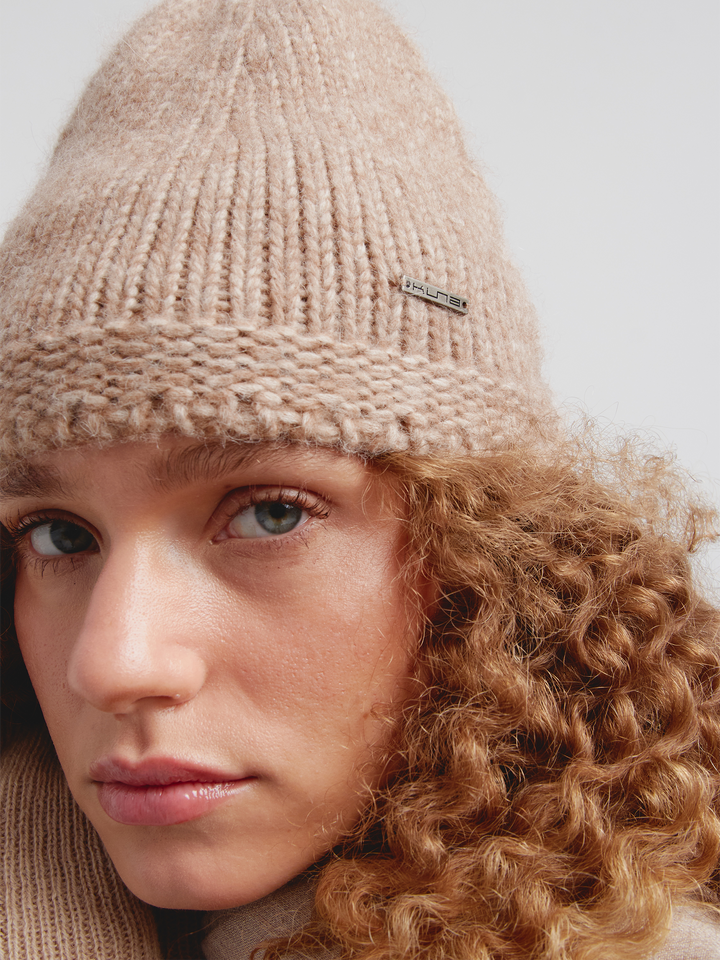 Gorro Chic De Baby Alpaca Color Beige