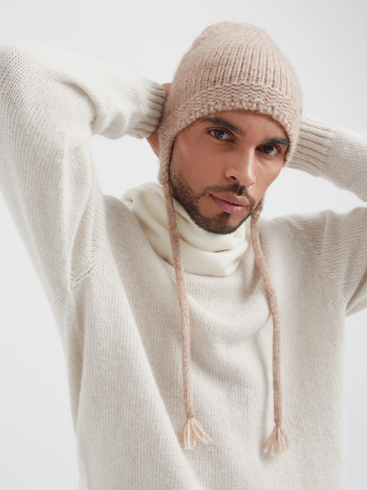 Gorro Chic De Baby Alpaca Color Beige