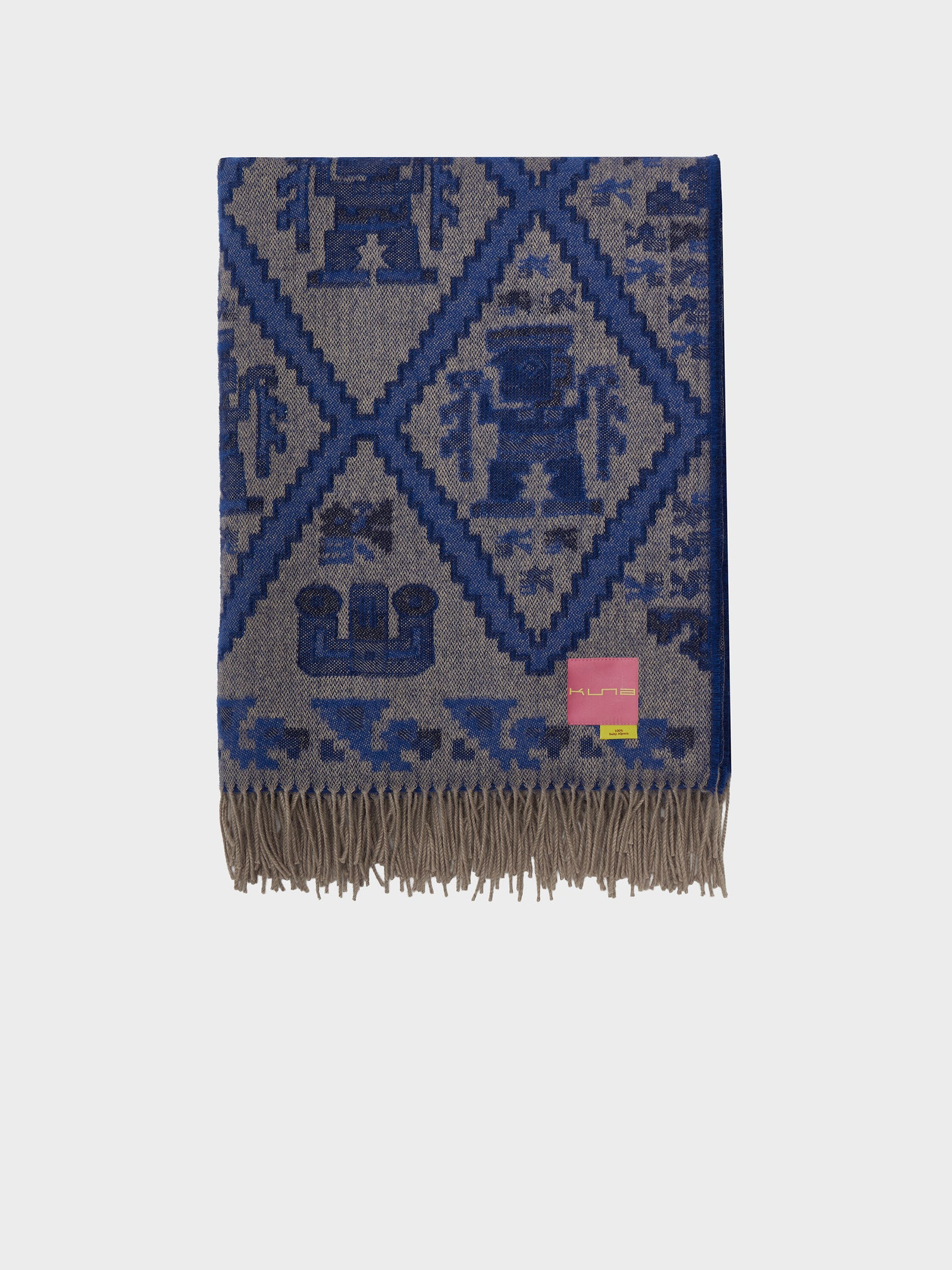 Mochica Blanket - 2 Baby Alpaca Blue