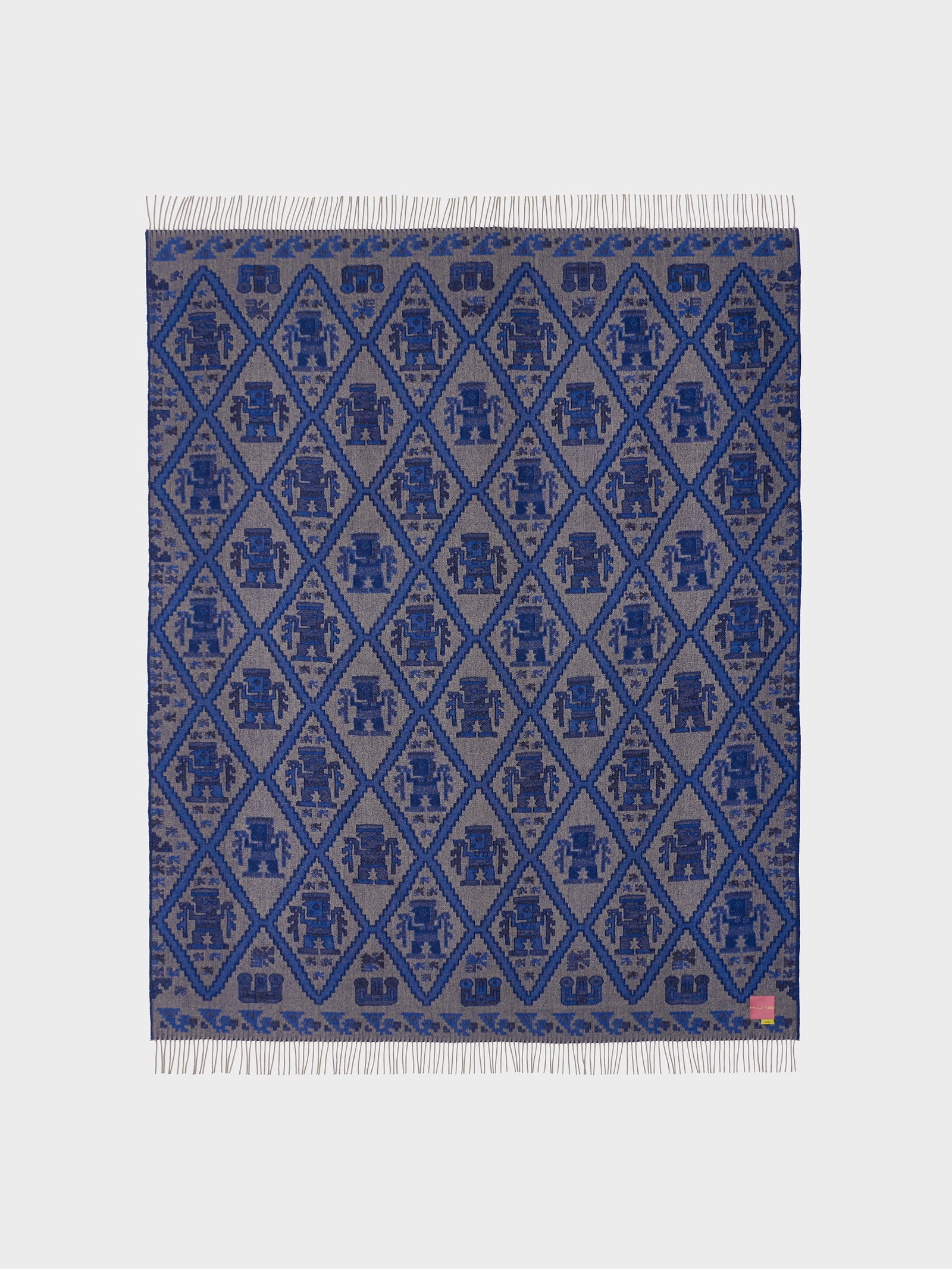 Mochica Blanket - 2 Baby Alpaca Blue