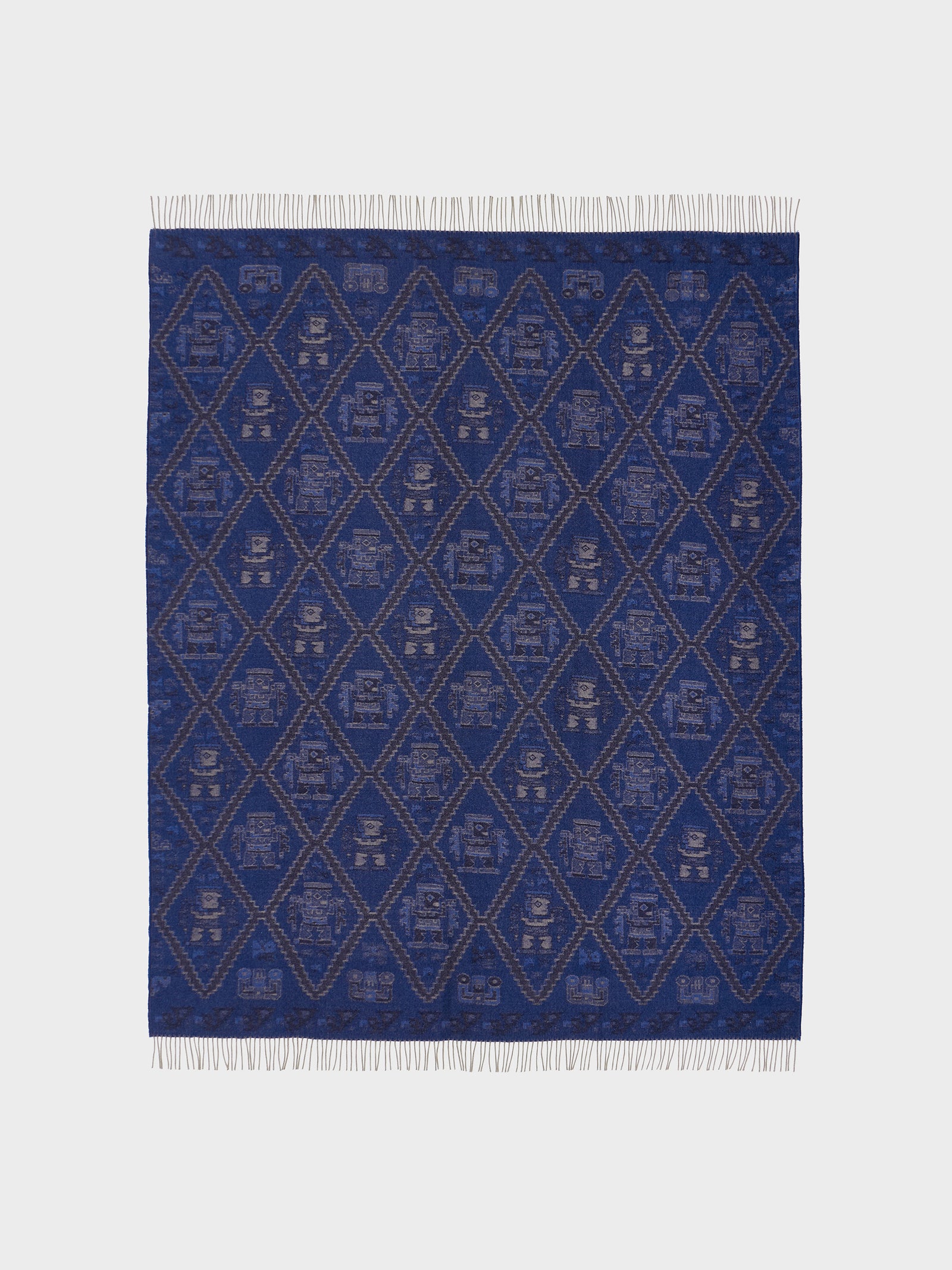 Mochica Blanket - 2 Baby Alpaca Blue