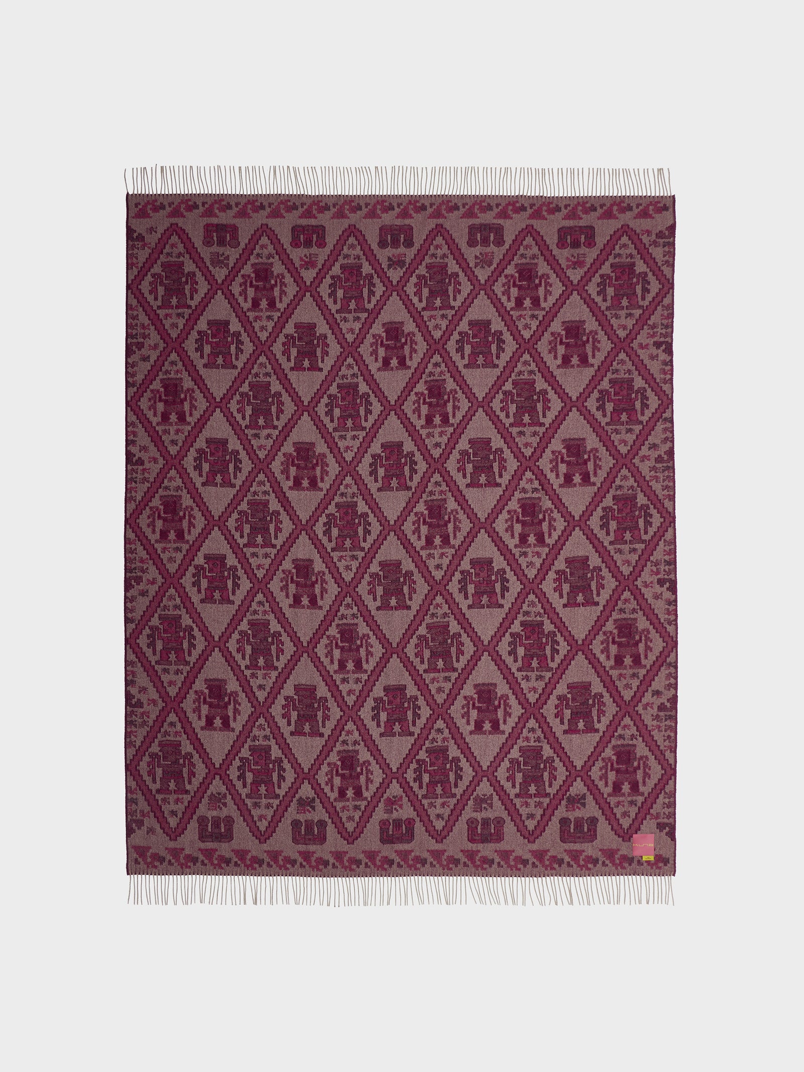 Mochica Blanket - 2 Baby Alpaca Maroon
