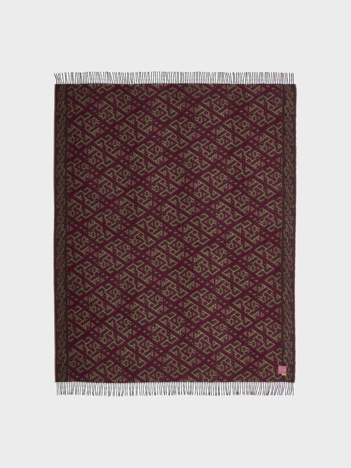 Manta Chincha - 2 De Baby Alpaca Color Rojo